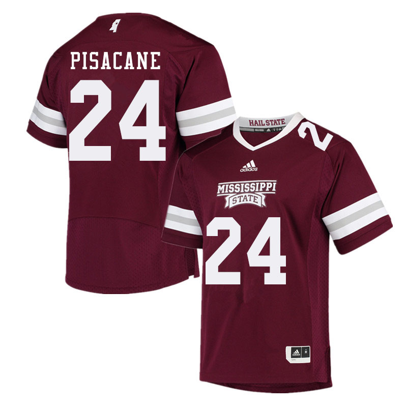 Men #24 Tristan Pisacane Mississippi State Bulldogs College Football Jerseys Sale-Maroon